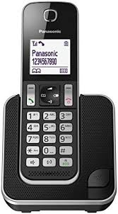 Telefon digital fără fir Panasonic KX-TGD310JTB unic, LCD monocrom alb, ecran și butoane iluminate din spate, ton de apel polifonic, blocare apeluri nedorite, negru