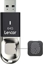 ( AMPRENTA NEFUNCTIONALA) Lexar JumpDrive Fingerprint F35 USB Flash Drive 64GB USB 3.0, unitate flash cu viteză de citire de până la 150 MB/s, pentru PC, laptop, stocare externă de date, fotografii, video (incompatibil cu Mac OS) (LJDF35-64GBEU) (LJDF35-64GBEU)