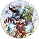 ERT GROUP Ceas de perete Marvel original și oficial licențiat Model lucios Avengers 001 Marvel Multicolor Silențios, design unic, mâini din metal lăcuit, 30,5 cm (12")