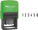 Colop 15526050 S226 Ștampilă numerică Green Line (6 cifre 0 - 9, autoîncrustantă, 22 x 4 mm) negru 819406