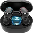 SDFSDF Căști Bluetooth SDFSDF în ureche, fără fir cu sunet stereo HiFi, 25 de ore de redare, căști impermeabile IPX7 5.0, cu control tactil și carcasă de încărcare portabilă, negru