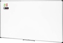 Amazon Basics Tablă albă magnetică cu tavă pentru pixuri și benzi de aluminiu, ștergere uscată, 90 x 60 cm (L x H), alb