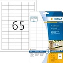 HERMA 10913 Etichete de putere DIN A4 mici (38,1 x 21,2 mm, 25 de coli, hârtie, mată) autoadezive, imprimabile, etichete universale cu adeziv extrem de puternic, 1.625 de etichete adezive, alb