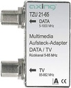 Axing TZU 21-65 Adaptor multimedia cu fișă de conectare Distribuitor pentru cablu modem și TV