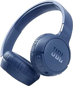 Căști cu anulare activă a zgomotului JBL Tune 660 BTNC on-ear - Sunet JBL Pure Bass - Prin Bluetooth sau conexiune prin cablu - Albastru