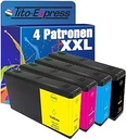 Tito-Express PlatinumSeries 4 cartușe XXL compatibile cu Epson T7901-04 79XL Workforce Pro WF-5110DW WF-5190DW WF-5690DWF WF-4630DWF WF-4640DTWF WF-5620DWF | Negru 50ml, Culoare 25ml