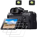 ULBTER Film protector de ecran pentru Sony Alpha A7R III/A7R II/A7 III/A7 III/A7 II/A77 II/A7S II/A99 II /A9 Camera & Hot Shoe Cover, 0,3 mm 9H Hardness Tempered Glass -3 bucăți