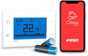 VEMER VE788600 TUO Baterie WiFi TUO - Termostat de încălzire Smart Home, termostat de cameră WLAN, programare săptămânală, controlabil cu APP prin intermediul smartphone-ului cu iOS și Android, alb