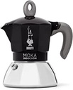 Bialetti - Moka Induction, Oală Moka, Potrivit pentru toate tipurile de plită, 2 cești de espresso (100ml), Negru