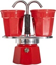 Bialetti - Mini Express Kandisky: Set Moka include filtru de cafea pentru 2 cești (90ml) + 2 cești de espresso, roșu, aluminiu