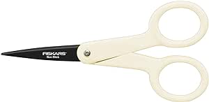 Fiskars foarfecă cu micro-vârfuri antiaderente Fiskars, lungime 12 cm, pentru dreptaci și stângaci, alb, 1004682