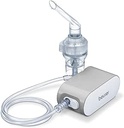 Inhalator Beurer IH 58 cu tehnologie cu compresor de aer comprimat, silențios, mic și ușor, pentru tratarea tractului respirator superior și inferior prin nebulizarea medicamentelor lichide