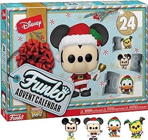 Funko Advent Calendar: Classic Disney - Mickey Mouse - 24 de zile de surpriză - Minifigurină de vinil de colecție - Cutie misterioasă - Idee de cadou - Sărbătorile de Crăciun pentru fete, băieți și copii
