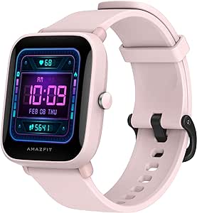 Amazfit Smartwatch Bip U Pro tracker de activitate cu Alexa, GPS, 60+ moduri de sport, SpO2, măsurare a ritmului cardiac, ecran de 1,43'', indice de somn, pedometru pentru femei bărbați
