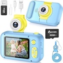 Aparat foto pentru copii, ARNSSIEN Kids Camera, Selfie, Cadou pentru3 4 5 6 7 8 9 9 10ani fată și băiat, 2.4in Display Digital Camera, 180 ° Flip Lens, Jucărie de la 3 ani în sus