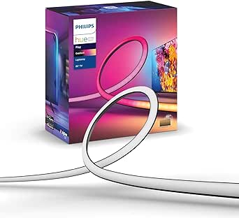 Philips Hue Play Play Gradient Lightstrip TV 65 inch 1100lm, iluminat surround, până la 16 milioane de culori, efecte de iluminare reglabile, controlabile prin aplicație, potrivit pentru televizoare, LED [clasa energetică G]