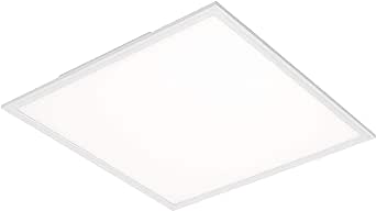 Briloner Leuchten Panou de plafonieră, LED, lampă de cameră de zi, plafonieră, spot de plafon, 38W, pătrat, alb, 59,5 cm, 59,5 x 59,5 cm