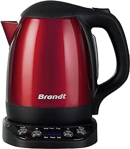 Brandt BO1200ER, ceainic din oțel inoxidabil 2200 W, roșu