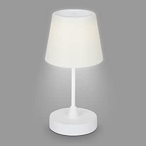 BRILONER Leuchten - Lampă de masă cu LED-uri pentru exterior, baterie reîncărcabilă, reglabilă, lampă de masă cu LED-uri fără fir, lampă decorativă, funcție tactilă, IP44, 4000K alb neutru, alb, 300x145mm (HxD), 7032-416