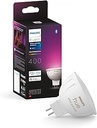 Lampă LED Philips Hue White Ambiance & Color MR16, reglabilă, 16 milioane de culori, controlabilă prin aplicație, compatibilă cu Amazon Alexa (Echo, Echo Dot)