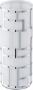 EGLO Lampă de masă Bayman, lampă de masă cu 1 flacără Lampă de masă modernă, elegantă, lampă de noptieră din oțel și sticlă cu decor, lampă de cameră de zi în crom, alb, lampă cu întrerupător, soclu E27