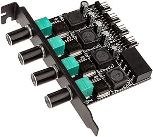 Lamptron Compatibil CP436 controler de ventilator cu 4 canale pentru slot PCI - negru