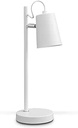 B.K.Licht - Lampă de noptieră cu întrerupător cu cablu, pivotantă, soclu E14, lampă de masă, lampă, lampă de birou, lampă de masă, lampă de birou, lampă de citit, lampă de lectură, lampă de citit, 36,5x12x16 cm, alb