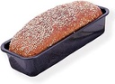 Chg, formă pentru pâine, formă de patiserie, formă de copt pentru pâine din email, 32 x 13 x 7 cm, rezistentă la tăieturi și zgârieturi, ecologică, fabricată în Germania, neagră cu pete, SET 363-02