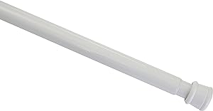 GARDINIA tijă de tensiune, tijă metalică, extensibilă, tijă pentru perdele fără găuri și șuruburi, Ø 23/26 mm, lungime 60-100 cm, albă