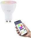EGLO connect.z Smart-Home LED bec LED GU10, ZigBee, control vocal prin aplicație și Alexa, reglabil, RGB, culoare reglabilă a luminii (alb cald-alb rece), 345 lumeni, 5 wați