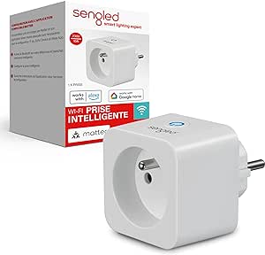 Sengled Smart Plug Matter compatibil cu Alexa funcționează cu Alexa Împerechere instantanee, suportă până la 2300W, este necesară o platformă compatibilă Matter, 2.4GHz, Wi-Fi, 1 pachet