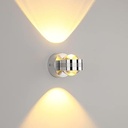 Lightsjoy Modern LED de perete cu LED-uri de interior din aluminiu creativ de iluminat de perete minimalist fundal LED spot de perete spot de perete hol hol hol lampă dormitor lampă de cameră de zi alb cald [clasa de energie E]