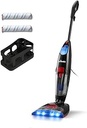 Aspirator cu mop Vileda(este folosit si are lipsa o perie)  JetClean 3în1, pentru toate tipurile de pardoseli dure, inclusiv 2 role de rezervă și suport pentru accesorii, aspirator cu funcție de mopping - aspirare, mopping și uscare într-un singur pas, ambalaj ecologic