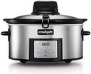 Aparat de gătit lent Crockpot cu funcție de amestecare automată | cu comenzi programabile | 5,7 l (pentru 5-6 persoane) | cu mixer automat | din oțel inoxidabil [CSC012X] [clasa energetică A]