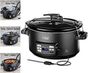 Russell Hobbs multicooker 3 în 1 [slow cooker, sous vide, roaster + senzor de temperatură la miez] vas de gătit ceramic greu de 6,5 litri pentru o distribuție opțională a temperaturii (afișaj digital/timer, afișaj de temperatură)25630-56