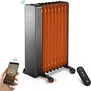 Radiator cu ulei 2000W ( Display defect) Încălzitor electric mobil Economisire de energie cu control prin aplicația WiFi și afișaj tactil cu LED-uri Telecomandă Radiator cu ulei Încălzitor electric 9 aripioare Radiator cu temporizator 24h Protecție împotriva supraîncălzirii [Clasa energetică A+]