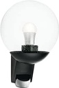 Steinel lampă de perete pentru exterior L 585 S negru, detector de mișcare la 180°, rază de acțiune de max. 10 m, clasic, sticlă suflată manual