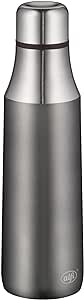 Alfi stainless steel stainless steel drinking bottle City Bottle grey 500ml, sticlă termos din oțel inoxidabil sigilată împotriva dioxidului de carbon, 5527.234.050 sticlă izolată 8 ore cald, 16 ore rece, sticlă de apă fără BPA