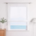 ESLIR Roman blind bucătărie Roman cortină Roman cortină cu panglică cu cordon panglică roller blind alb Voile perdele Transparent alb WxH 60x155cm 1 bucată