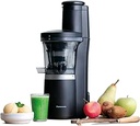 Panasonic Slow Juicer MJ-L700KXE, presă de fructe electrică, stoarcerea fructelor și legumelor întregi, deschidere de 75 mm, design subțire, sigur și practic, negru, negru mat