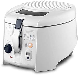 ( UTILIZAT SI NU PORNESTE) Rotofryer De'Longhi Roto-Fry F28533.W1 rotofryer | sistem pentru 50 % mai puțin ulei | Easy Clean System | strat antiaderent | cu tavă de prăjire detașabilă | cronometru | alb