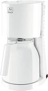 Melitta Enjoy - filtru de cafea - cu filtru termic - cu filtru de picurare - 8 cești - alb (1017-05)