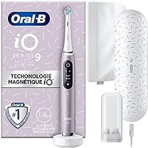 Periuță de dinți electrică Oral-B iO 9, ediție specială, roz, cuarț, cu rețea, Bluetooth