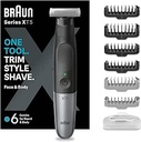 Braun Series X Aparat de tuns barba / Aparat de îngrijire a corpului / Aparat de ras electric pentru bărbați / Aparat de tuns profesional, 6 atașamente pentru față și corp, 45 min. timp de funcționare fără fir, aparat de tuns barba, XT5200