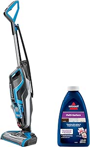 BISSELL CrossWave Multi-Surface Floor Cleaner | Multifuncțional 3 în 1 | Aspirare, Mop și uscare | Pentru podele dure și covoare | Tehnologie cu două rezervoare | Formula inclusă | Negru/Albastru | 17132