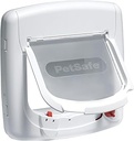 PetSafe Staywell Magnetic Cat Flap Deluxe, cheia magnetică oferă acces numai pisicii dumneavoastră - ține animalele străine afară, cu 4 opțiuni de blocare, pentru pisici de până la 7 kg, alb