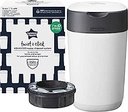 Tommee Tippee Twist & Click Advanced Diaper Pail, sistem ecologic cu 1 casetă de reumplere cu film GREENFILM antibacterian acoperit durabil, alb