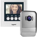 LEGRAND, interfon de ușă video cu conexiune cu 2 fire, monitor color de 4,3 inchi și cameră cu unghi larg, set pentru 1/2 case de familie, 369110