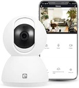 Garza® Smarthome - Cameră IP Wifi 360 Compatibilă cu dispozitivele Alexa cu afișaj și Google Chromecast Cameră inteligentă HD 720P, microfon încorporat, vedere nocturnă și detector de mișcare