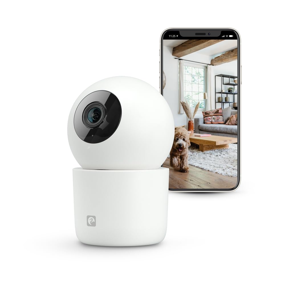 Garza Smart - Cameră de supraveghere WiFi IP Smart 360º pentru interior 2,4 GHz, 1440P 2,5K (Quad HD), vedere nocturnă, detector AI (oameni, animale, zgomot...), control de la distanță prin aplicație (negru)